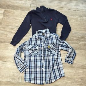 POLO RALPH LAUREN Boys Sweater and Shirt Size 8
